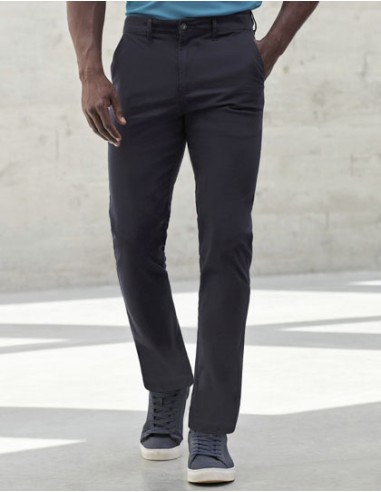 HEN-H650-Mens Stretch Chino with Flex Waistband